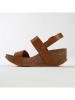 BACKSUN Leren sleehaksandalen "Cali" lichtbruin