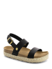 BACKSUN Skórzane sandały "Diadema" w kolorze czarnym