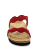 BACKSUN Leren slippers "Sechura" rood