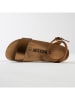 BACKSUN Skórzane sandały "Junin"  w kolorze złoto-jasnobrązowym