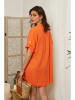 Lin Passion Leinen-Kleid in Orange