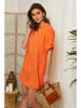 Lin Passion Leinen-Kleid in Orange