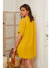 Lin Passion Leinen-Kleid in Gelb