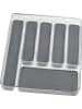 Wenko Besteckkasten in Anthrazit/ Transparent - (B)40 x (H)4,5 x (T)32 cm