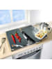 Wenko 2-delige set: fornuisafdekplaten ''Cayenne'' antraciet/rood - (L)30 x (B)52 cm