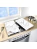 Wenko 2er-Set: Herdabdeckplatten "Marmor" in Grau - (L)30 x (B)52 cm