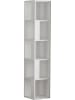 Evila Bücherregal "Piano" in Weiß - (B)34 x (H)161 x (T)34 cm
