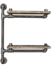 Scandinavia Concept Wandregal "Boru" in Walnuss - (B)47 x (H)60 x (T)13 cm