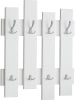 Evila Wandkapstok "Wave" wit - (B)64 x (H)81 x (D)4 cm