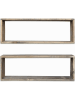 Scandinavia Concept 2er-Set: Wandregale "Aa007" in Walnuss - (B)70 x (H)22 x (T)12 cm