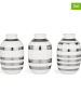 Kähler 3-delige set: vazen "Omaggio" wit/zilverkleurig - (H)8 cm