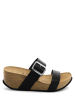 Sunbay Leren sleehakslippers "Ana" zwart