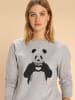 WOOOP Sweatshirt "Love Panda" in Grau
