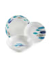 Trendy Kitchen by EXCÉLSA 18-delig tafelservies "North Sea" wit/blauw