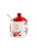 sea you at home Zuckerdose "Coral" in Weiß/ Rot - 150 ml