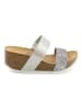 BACKSUN Sleehakslippers zilverkleurig