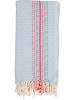 Samimi Hamamdoek lichtblauw/rood - (L)180 x (B)100 cm