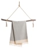 Samimi Hamamdoek grijs/beige - (L)180 x (B)100 cm