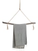 Samimi Hamamtuch in Schwarz/ Grau - (L)180 x (B)100 cm