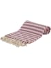 Samimi Hamamtuch in Dunkelrot/ Rosé - (L)180 x (B)100 cm