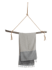 Samimi Hamamtuch in Beige/ Grau - (L)180 x (B)100 cm