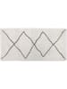 Deco Lorrie Hoogpolig tapijt "Ania" crème/zwart - (L)140 x (B)70 cm