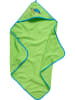 Playshoes Ręcznik w kolorze zielonym z kapturem