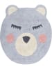 The Wild Hug Baumwoll-Teppich "Blue Bear" in Hellblau/ Creme - (L)180 x (B)120 cm
