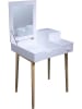 THE HOME DECO FACTORY Kaptafel "Elsa" wit - (B)60 x (H)125 x (D)50 cm