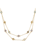 DIAMOND & CO Gouden ketting "Colormix" met edelstenen - (L)42 cm