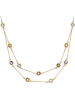 L instant d Or Gold-Halskette "Colormix" mit Edelsteinen - (L)42 cm