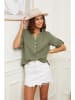 Le Monde du Lin Leinen-Bluse in Oliv