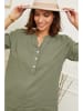 Le Monde du Lin Leinen-Bluse in Oliv