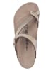 Comfortfusse Leder-Zehentrenner in Gold