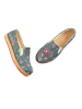 Goby Espadryle w kolorze ciemnozielonym ze wzorem