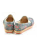 Goby Espadryle w kolorze ciemnozielonym ze wzorem