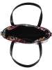 Anna Morellini Leder-Henkeltasche "Cicile" in Schwarz/ Bunt - (B)28 x (H)22 x (T)8 cm