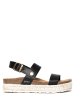 BAYTON Skórzane sandały w kolorze czarnym
