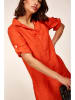 Le Monde du Lin Lniana sukienka w kolorze pomarańczowym