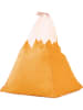 little nice things Sitzsack "Mountain" in Orange/ Weiß - (B)50 x (H)60 x (T)50 cm