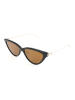 adidas Damen-Sonnenbrille in Schwarz-Gold/ Braun