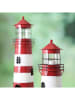Boltze 2er-Set: Windlichter "Leuchtturm" in Weiß/ Rot