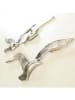 Boltze 2er-Set: Wandobjekte "Vogel" in Silber - (B)35 cm