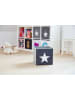 STORE IT Ordnungsbox "Stern" in Grau/ Silber/ Schwarz - (B)32 x (H)32 x (T)32 cm