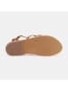 CALANK Leren teensandalen lichtbruin
