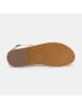 CALANK Leren teensandalen wit