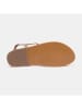 CALANK Leren teensandalen beige/bruin