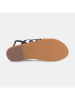 CALANK Leder-Zehensandalen in Schwarz