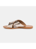 CALANK Leren slippers goudkleurig