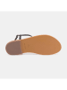 CALANK Leder-Zehensandalen in Schwarz